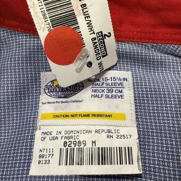 Budweiser Shirt Bud Light Button up work Blue Men’s Sz M 15-15 1/2 Checkered NWT - Picture 3 of 10